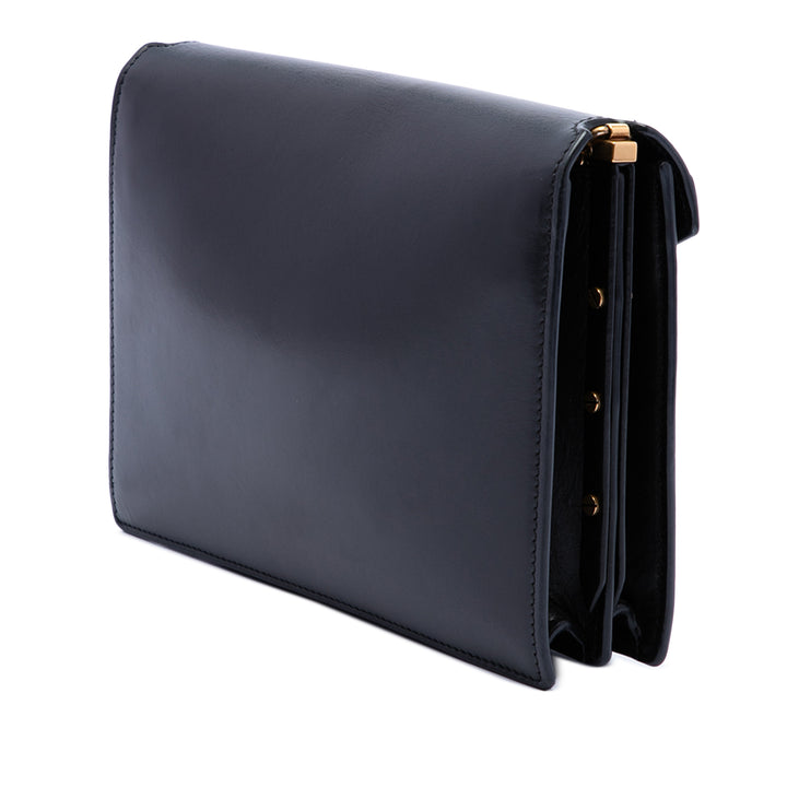Cassandra Fermoir Sac Cuir de veau lisse Noir