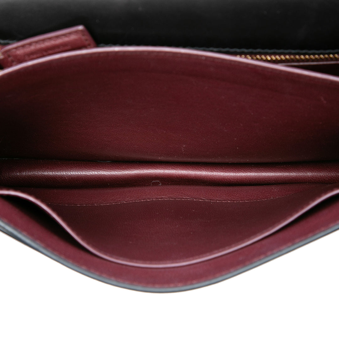 Cassandra Fermoir Sac Cuir de veau lisse Noir