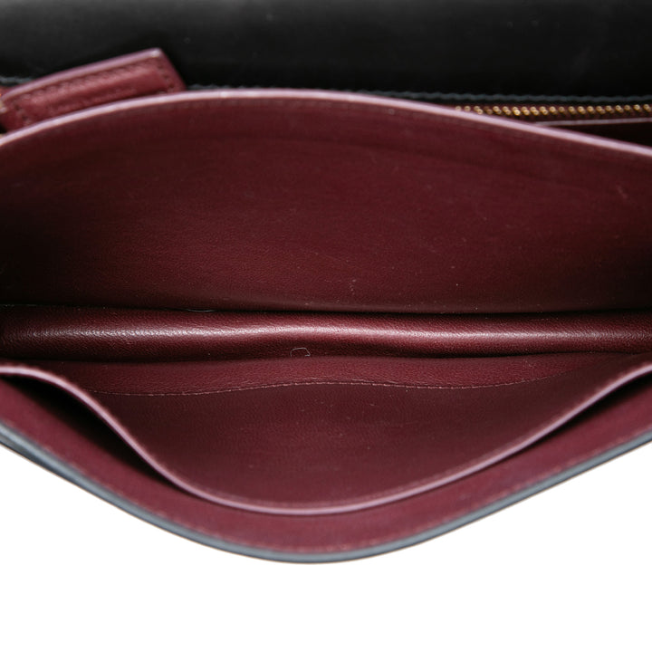 Cassandra Fermoir Sac Cuir de veau lisse Noir