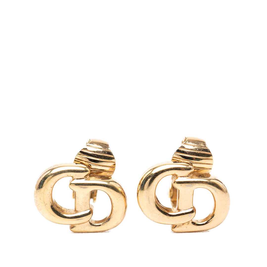 Dior plaqué CD Logo Clip On Boucles d’oreilles