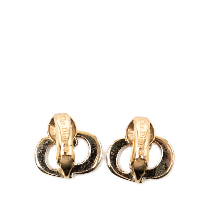 Dior plaqué CD Logo Clip On Boucles d’oreilles