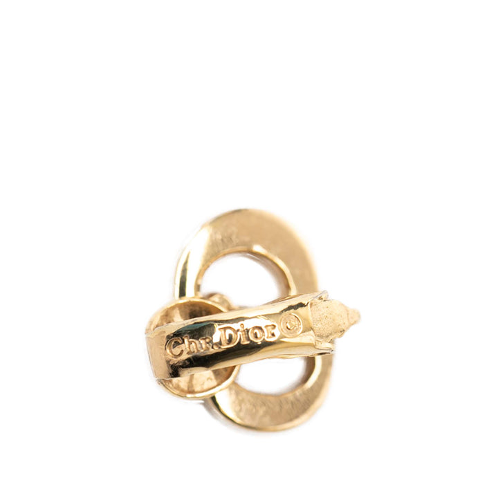 Dior plaqué CD Logo Clip On Boucles d’oreilles