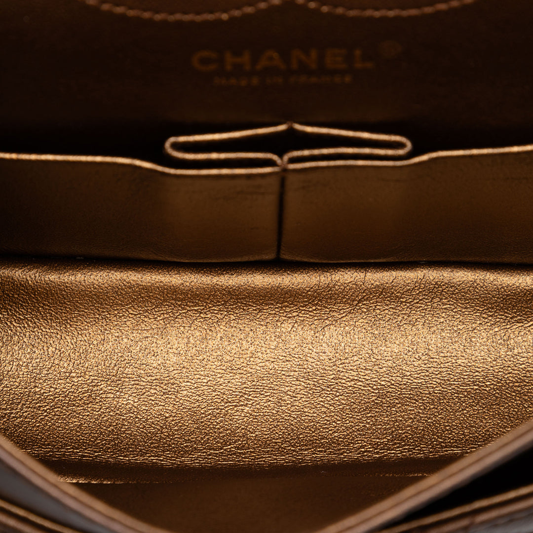 Chanel Matelassé Metallic Cuir de veau Reissue 2.55 Double rabat 225