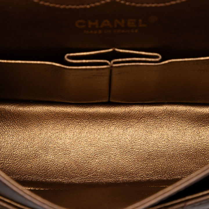 Chanel Matelassé Metallic Cuir de veau Reissue 2.55 Double rabat 225