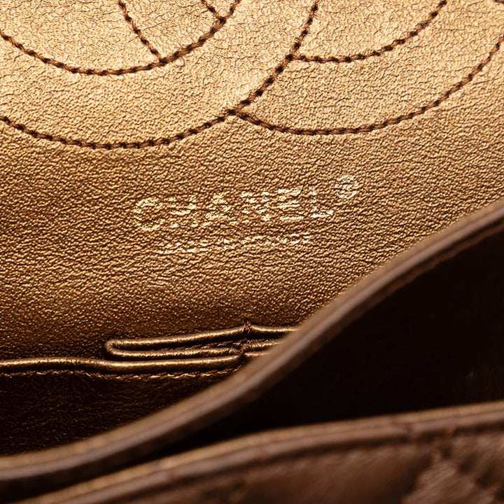 Chanel Matelassé Metallic Cuir de veau Reissue 2.55 Double rabat 225