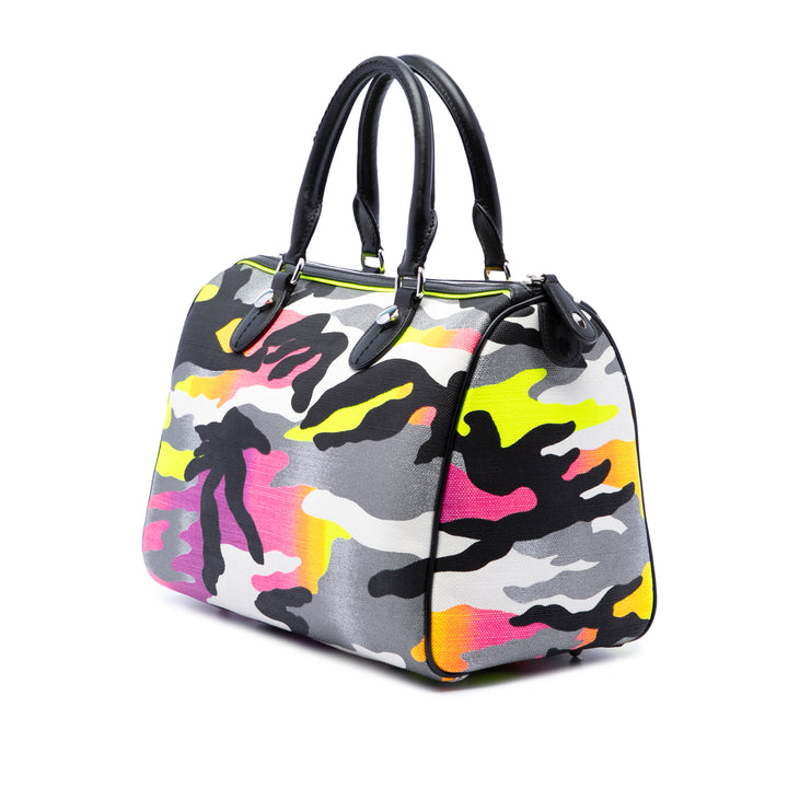 Dior Anselm Reyle Camouflage Boston Sac Jaune – vue 2 – GABY PARIS