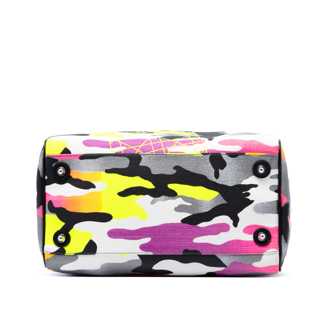 Dior Anselm Reyle Camouflage Boston Sac Jaune – vue 3 – GABY PARIS