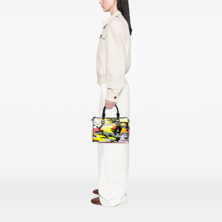 Dior Anselm Reyle Camouflage Boston Sac Jaune – vue 6 – GABY PARIS