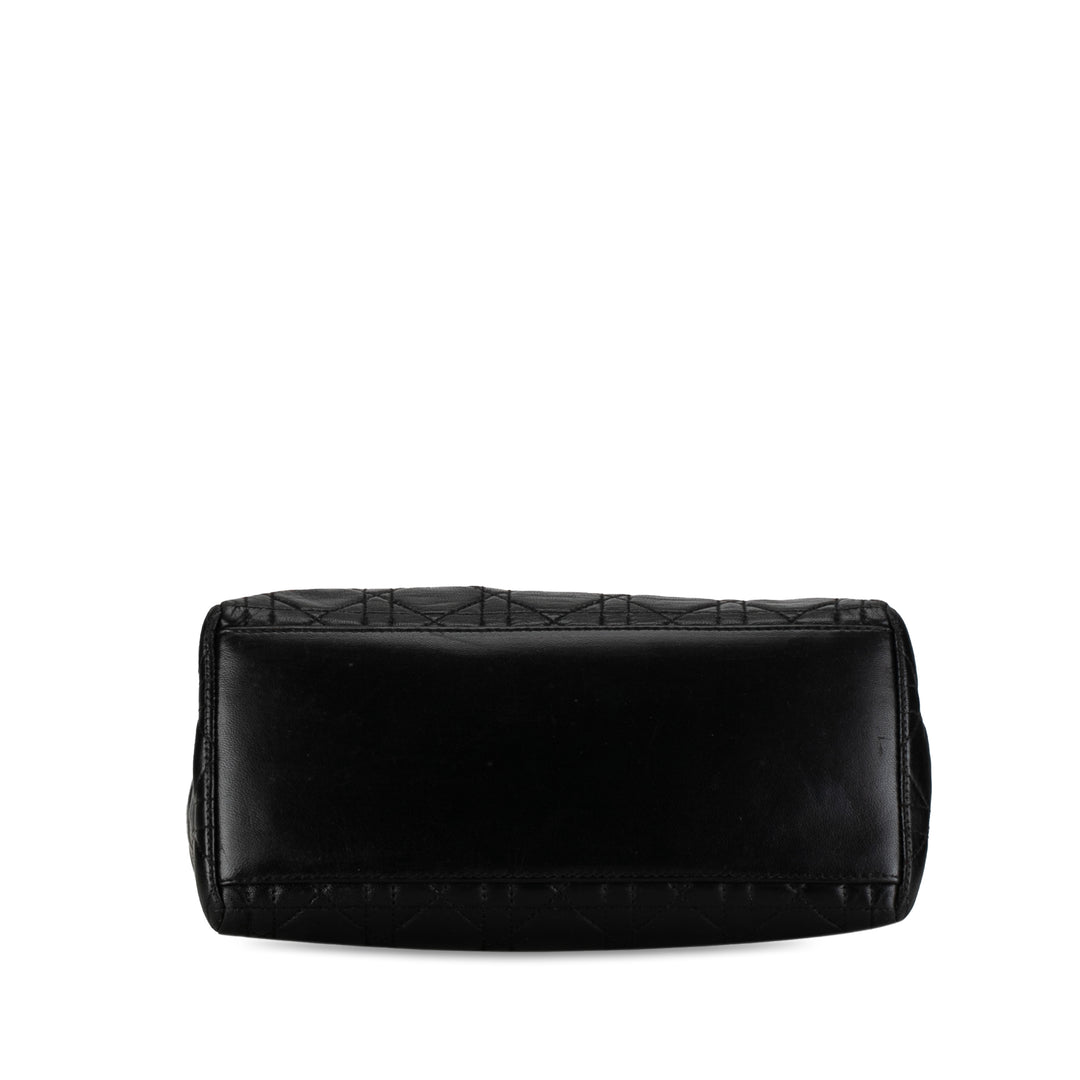 Medium Lambskin Cannage Lady Dior Black - Gaby Paris