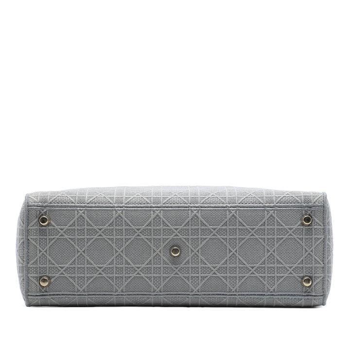 Lady D-Lite Cannage brodé Grand Gris