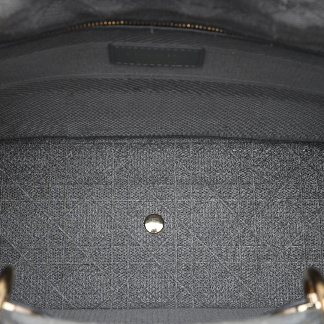 Lady D-Lite Cannage brodé Grand Gris