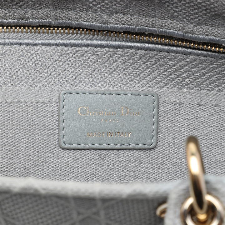 Lady D-Lite Cannage brodé Grand Gris