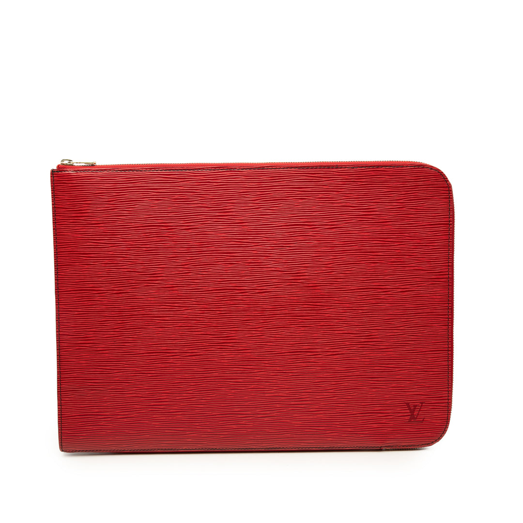 Louis Vuitton Pochette Poche Documents Portfolio Épi Rouge – vue principale – GABY PARIS