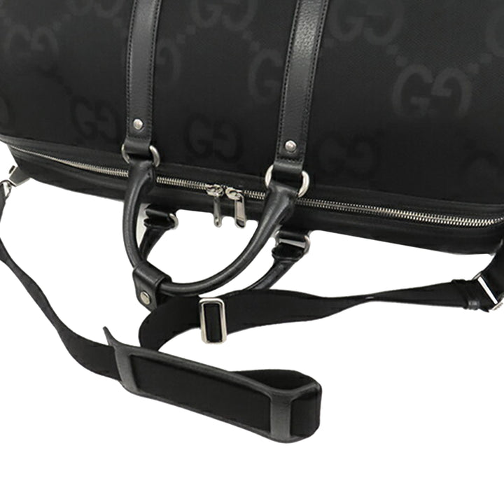 Large Jumbo GG Canvas Duffle Bag Black - Gaby Paris