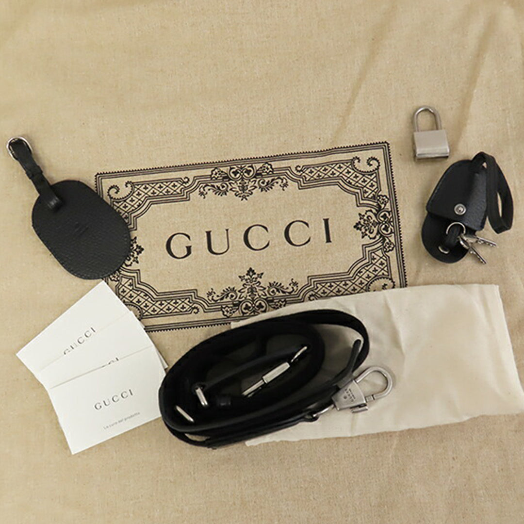 Large Jumbo GG Canvas Duffle Bag Black - Gaby Paris