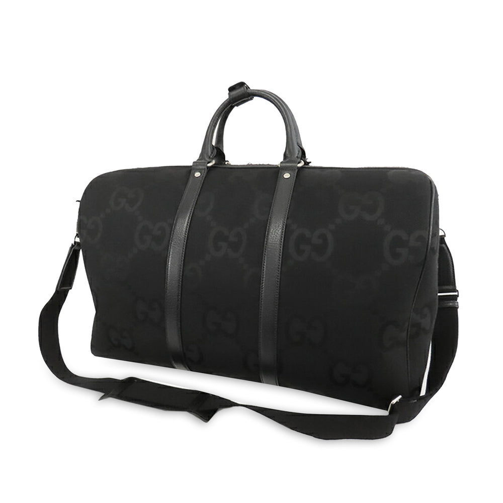 Large Jumbo GG Canvas Duffle Bag Black - Gaby Paris