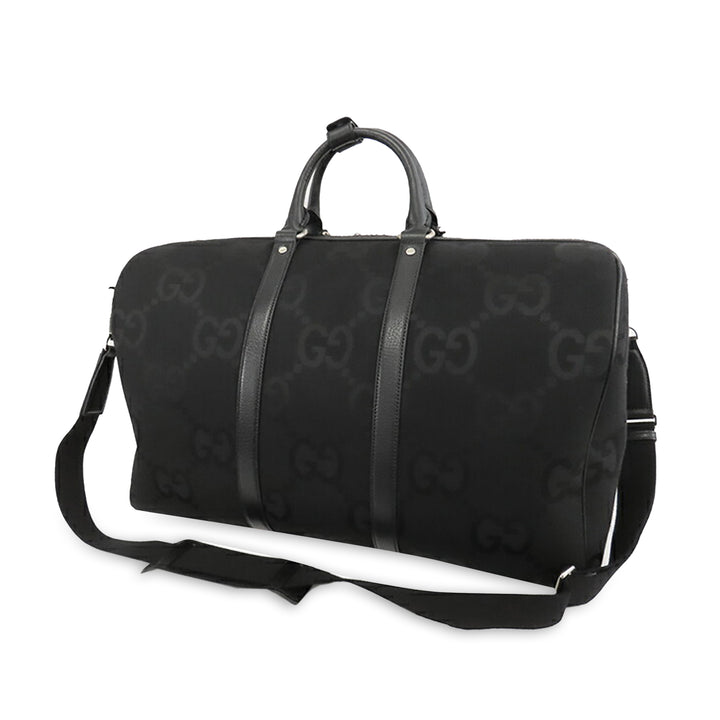 Large Jumbo GG Canvas Duffle Bag Black - Gaby Paris