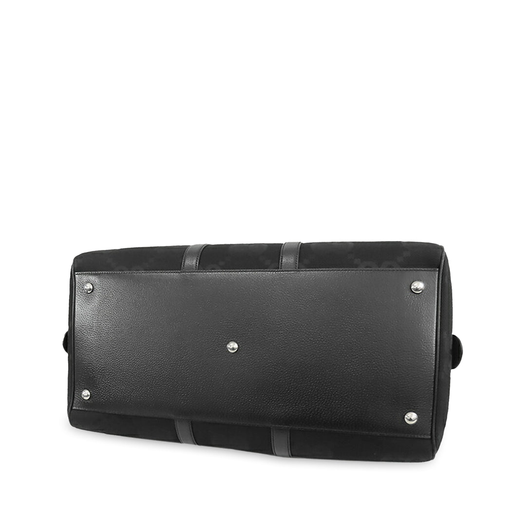 Large Jumbo GG Canvas Duffle Bag Black - Gaby Paris