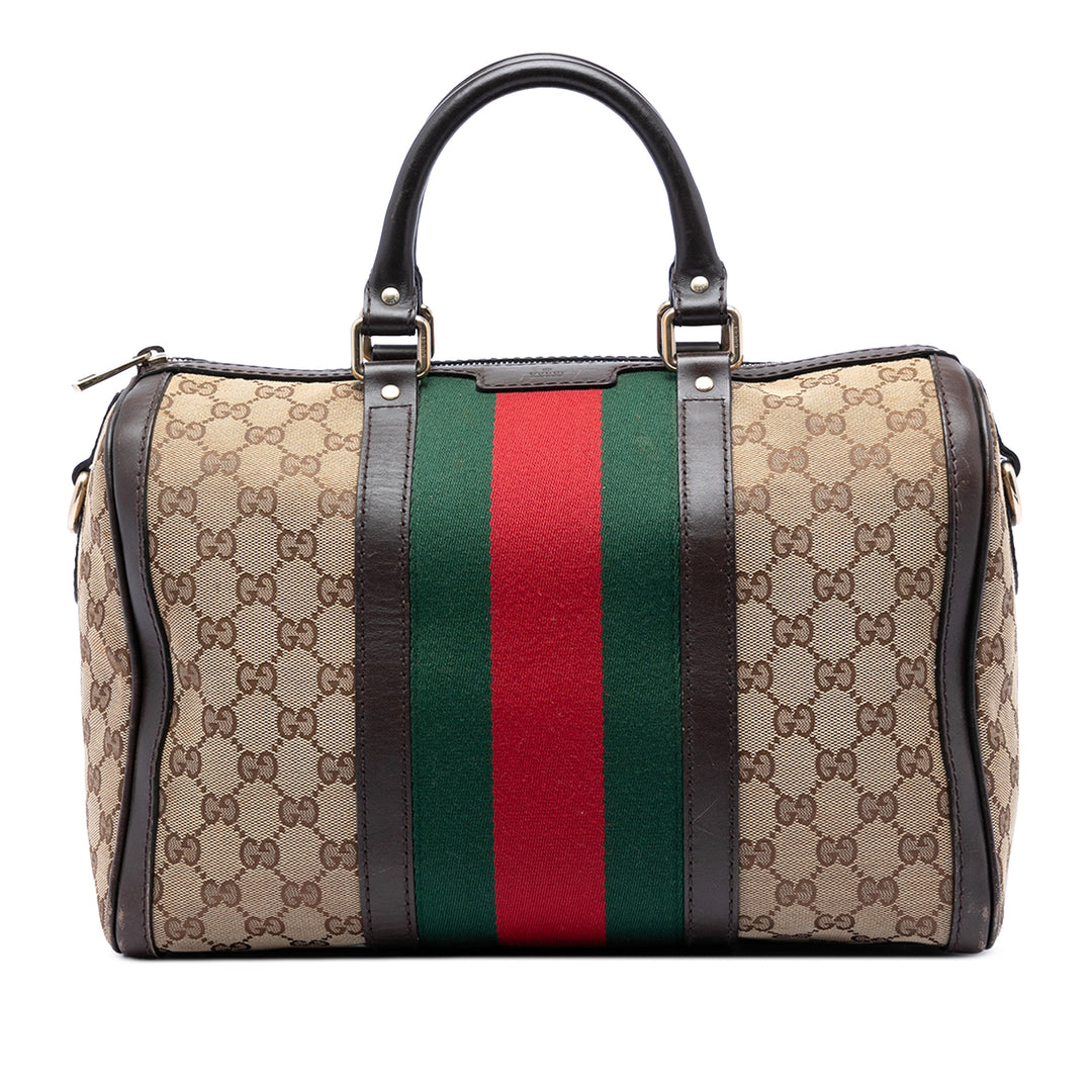 Gucci Medium GG Toile Web Joy Boston Sac