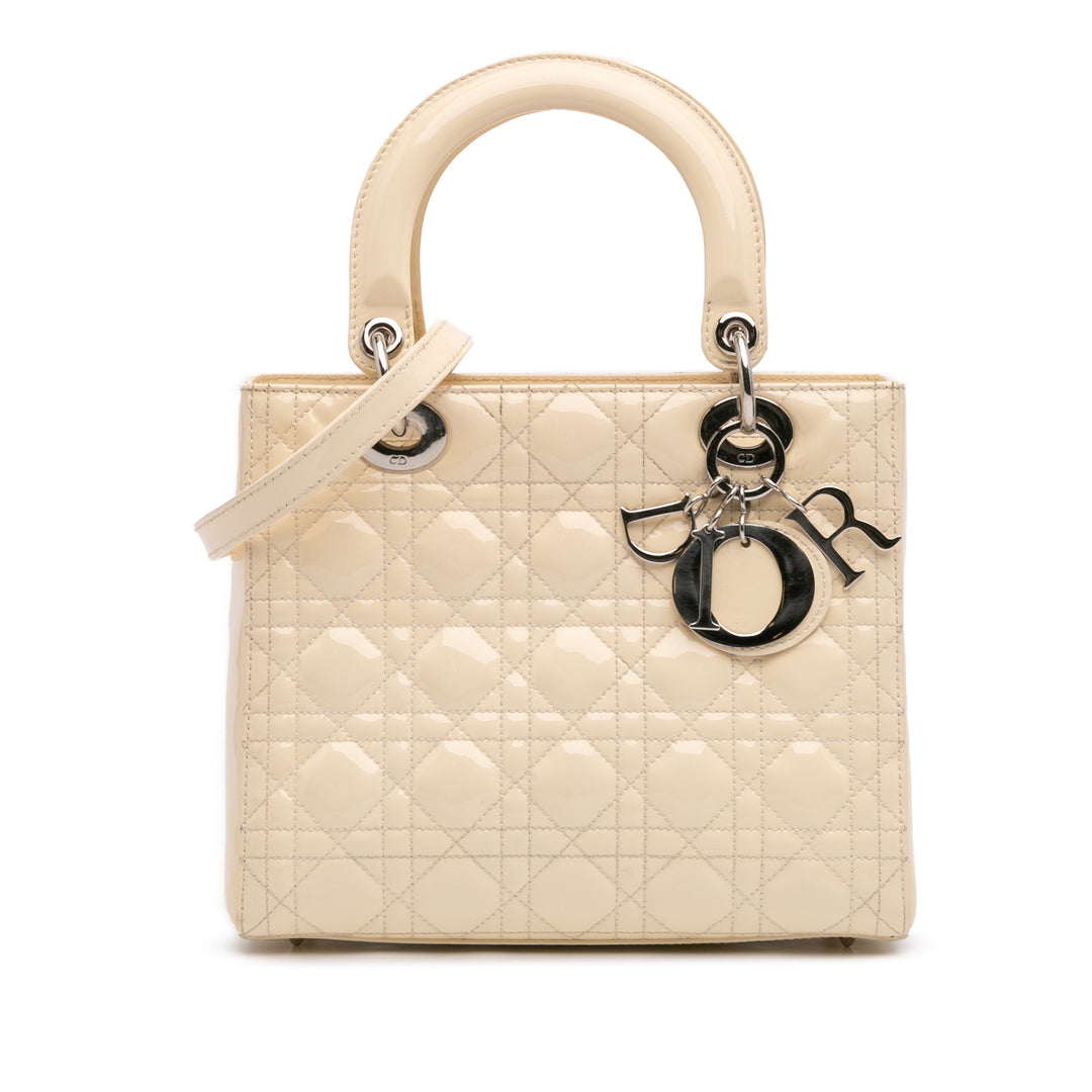 Medium Patent Cannage Lady Dior Brown - Gaby Paris