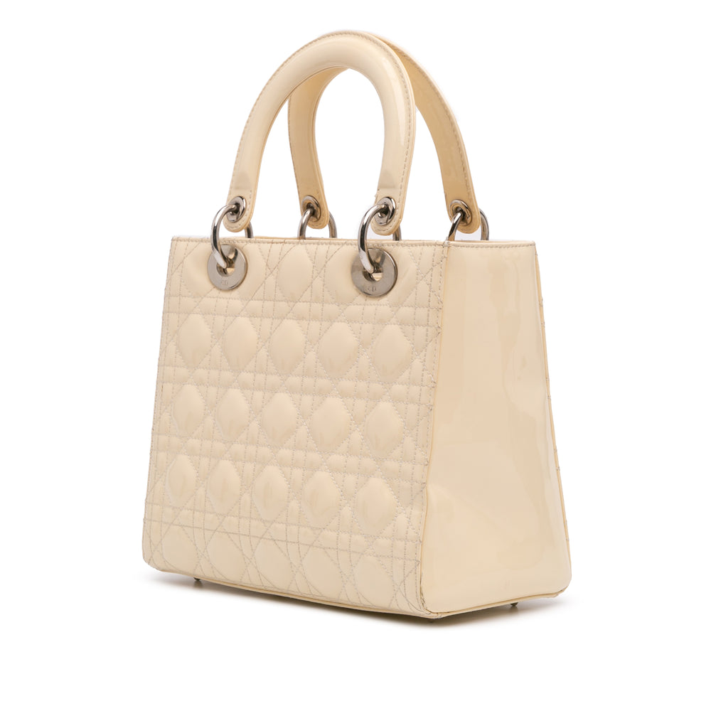Medium Patent Cannage Lady Dior Brown - Gaby Paris