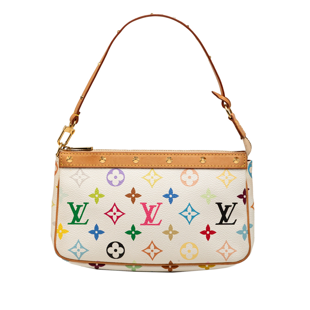 Pochette Accessoires Monogram Multicolore Blanc