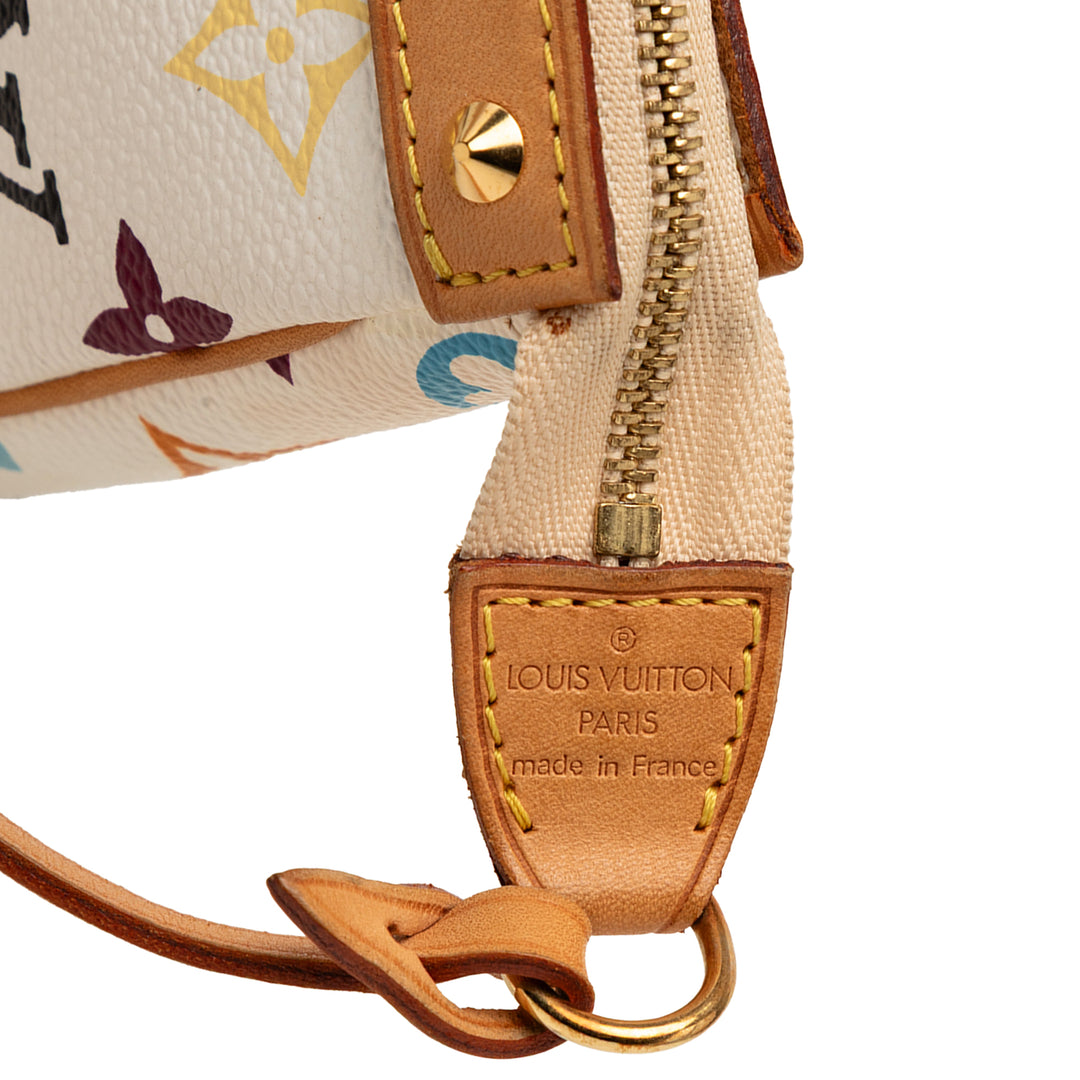 Pochette Accessoires Monogram Multicolore Blanc