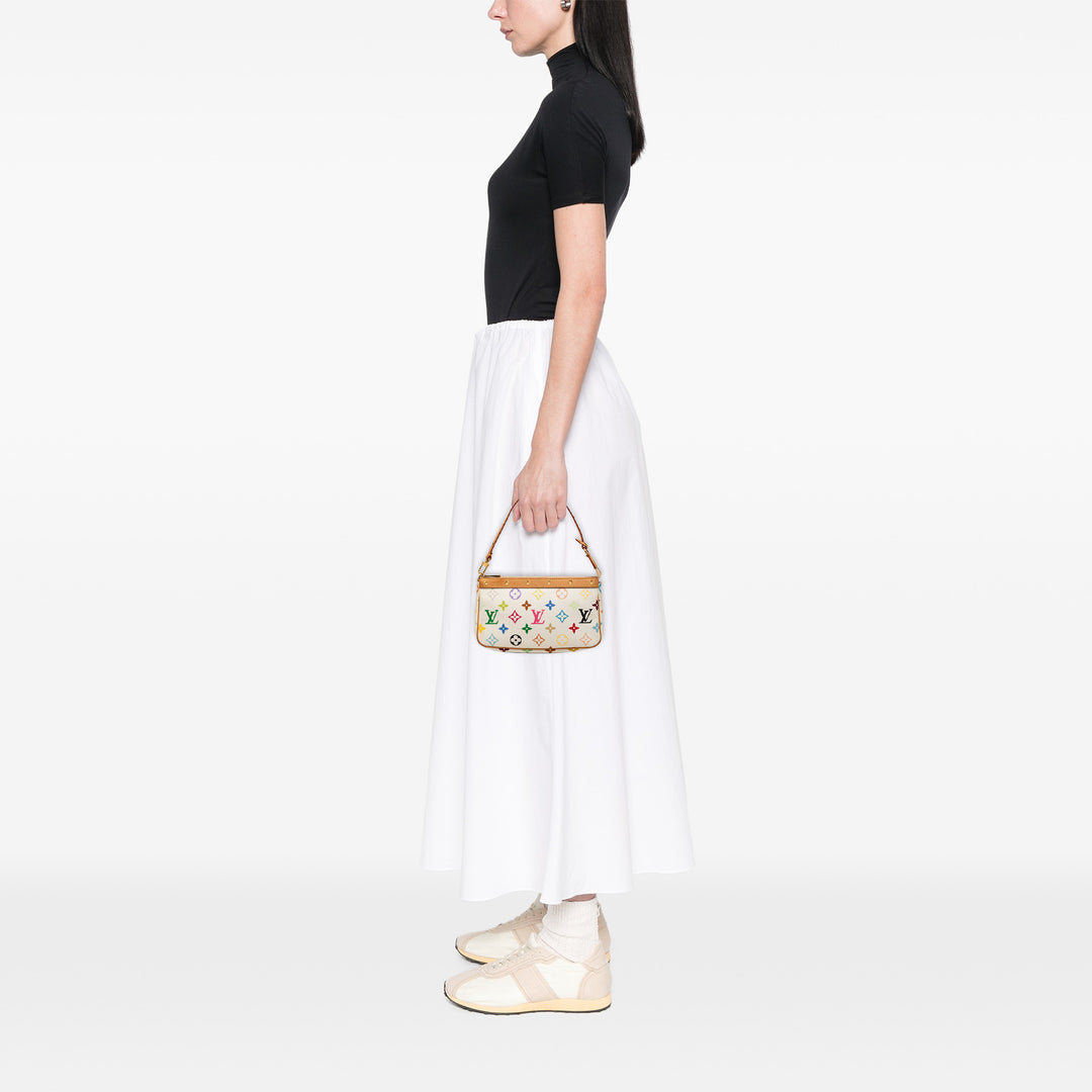 Pochette Accessoires Monogram Multicolore Blanc