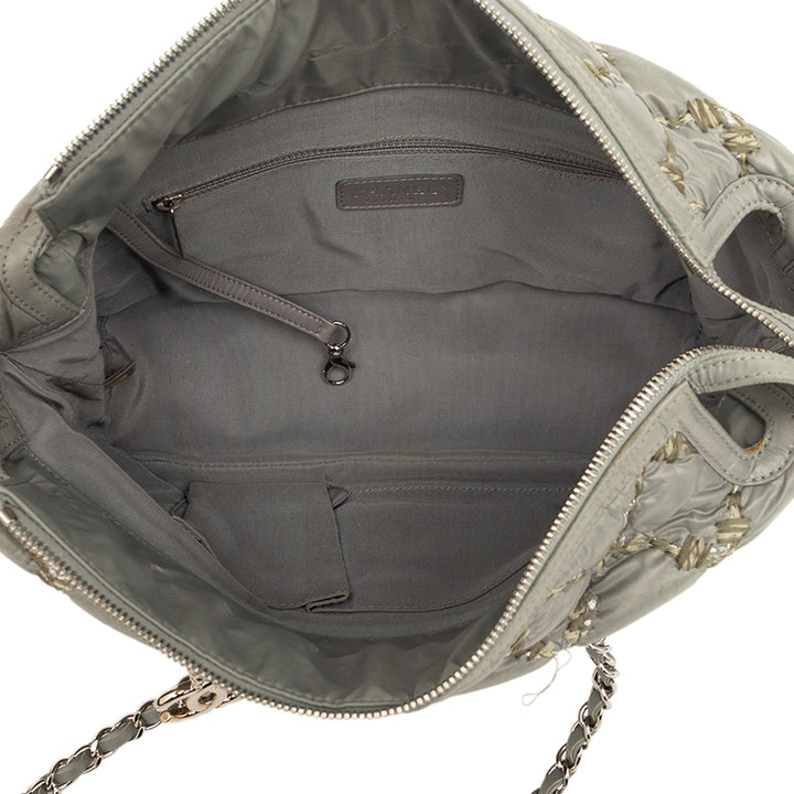 Chanel Paris Byzance Nylon Tweed On Stitch Cabas