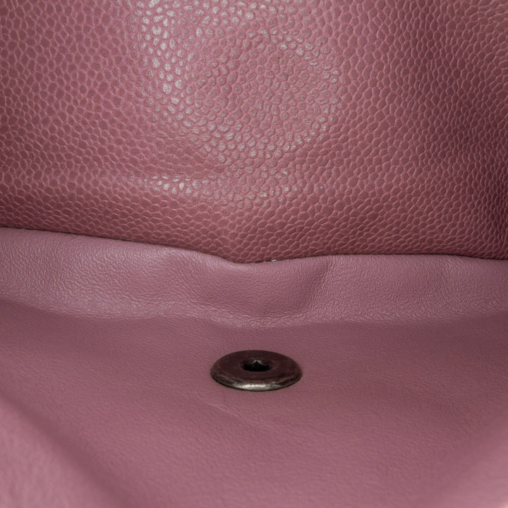 Jumbo Classic Caviar Double Flap Pink - Gaby Paris