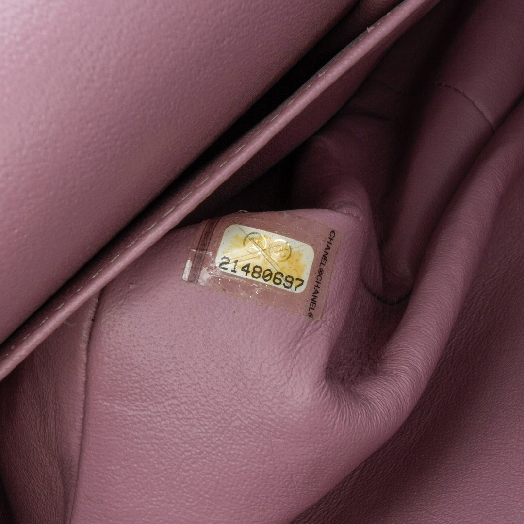 Jumbo Classic Caviar Double Flap Pink - Gaby Paris