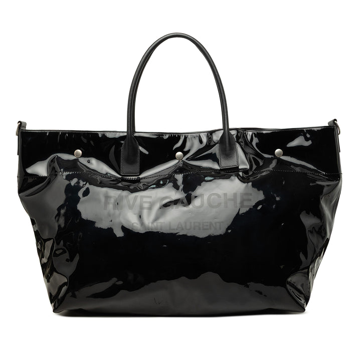 Saint Laurent Cabas PVC Rive Gauche Maxi Noir – vue principale – GABY PARIS