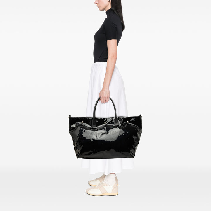 Saint Laurent Cabas PVC Rive Gauche Maxi Noir – vue 6 – GABY PARIS