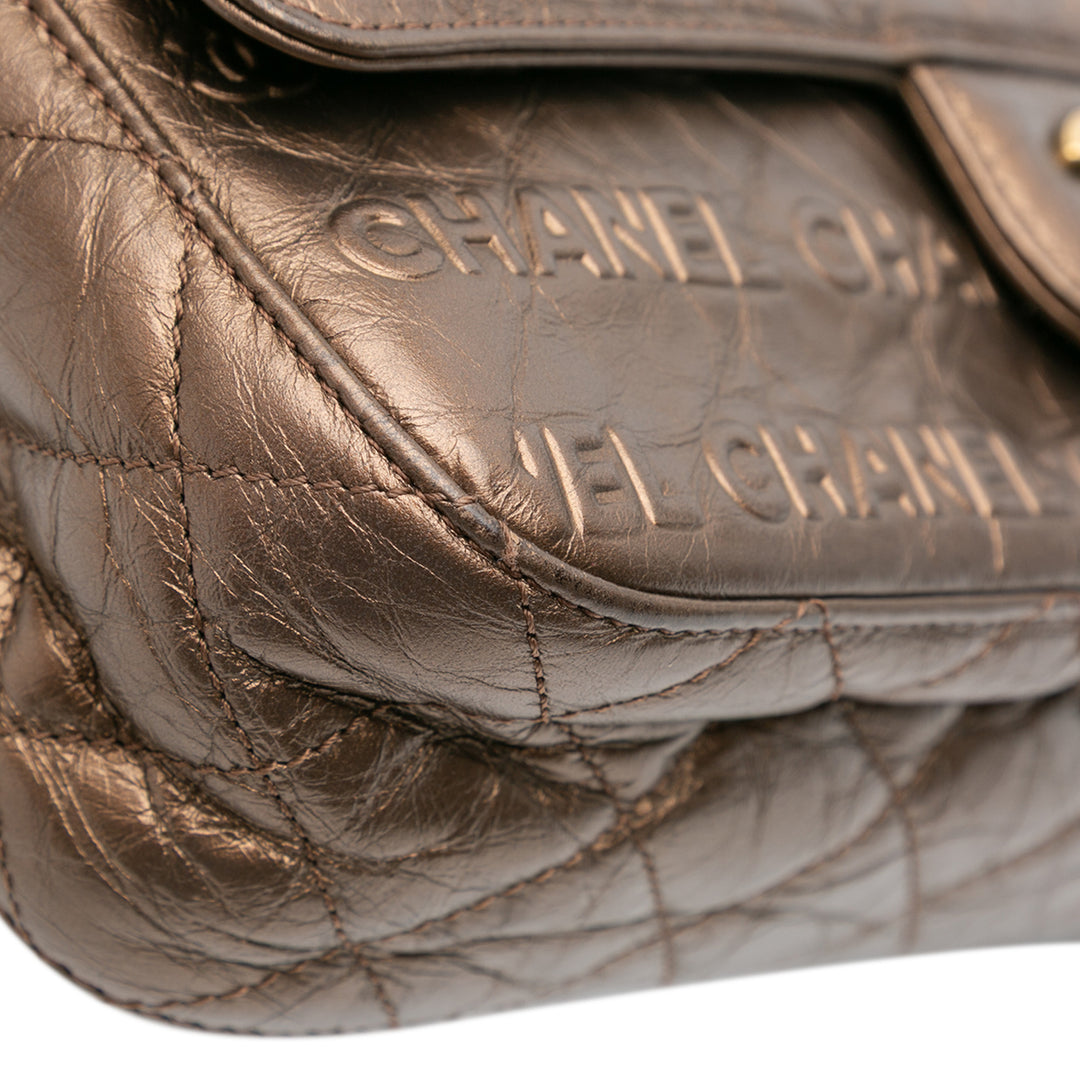 Chanel Paris Dallas Métallisé Cuir de veau Embossed Logo Flap Marron – GABY PARIS Authentique
