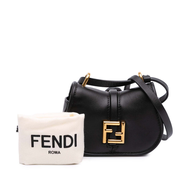 Mini Leather C mon Crossbody Black - Gaby Paris