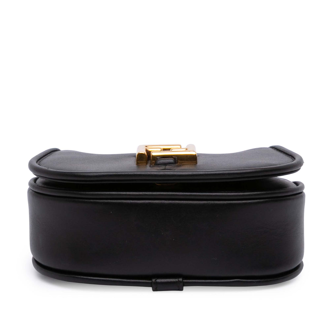 Mini Leather C mon Crossbody Black - Gaby Paris