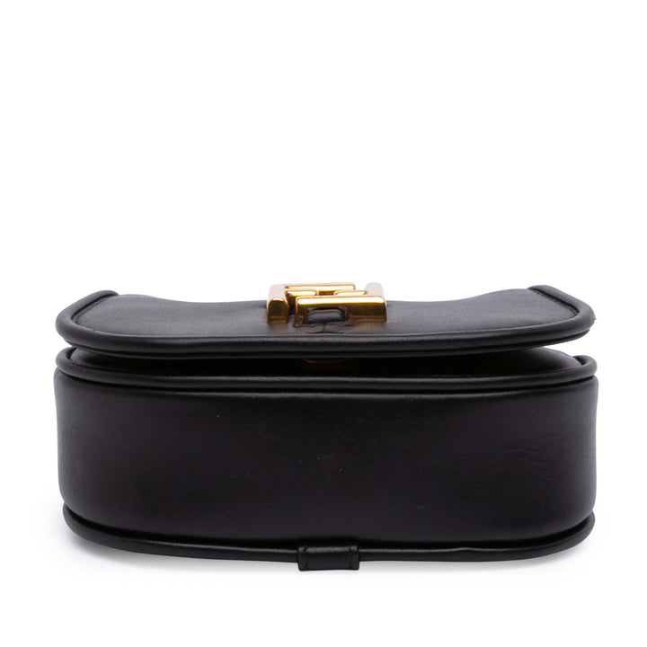 Mini Leather C mon Crossbody Black - Gaby Paris