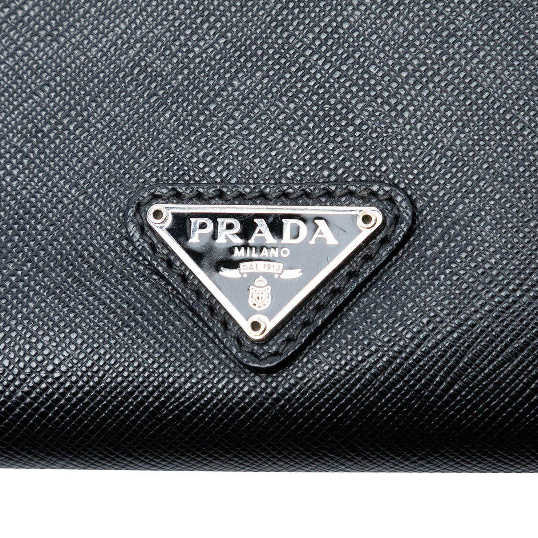 Prada Saffiano Envelope Push Lock Pochette