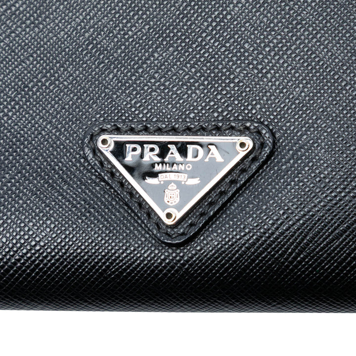 Prada Saffiano Envelope Push Lock Pochette