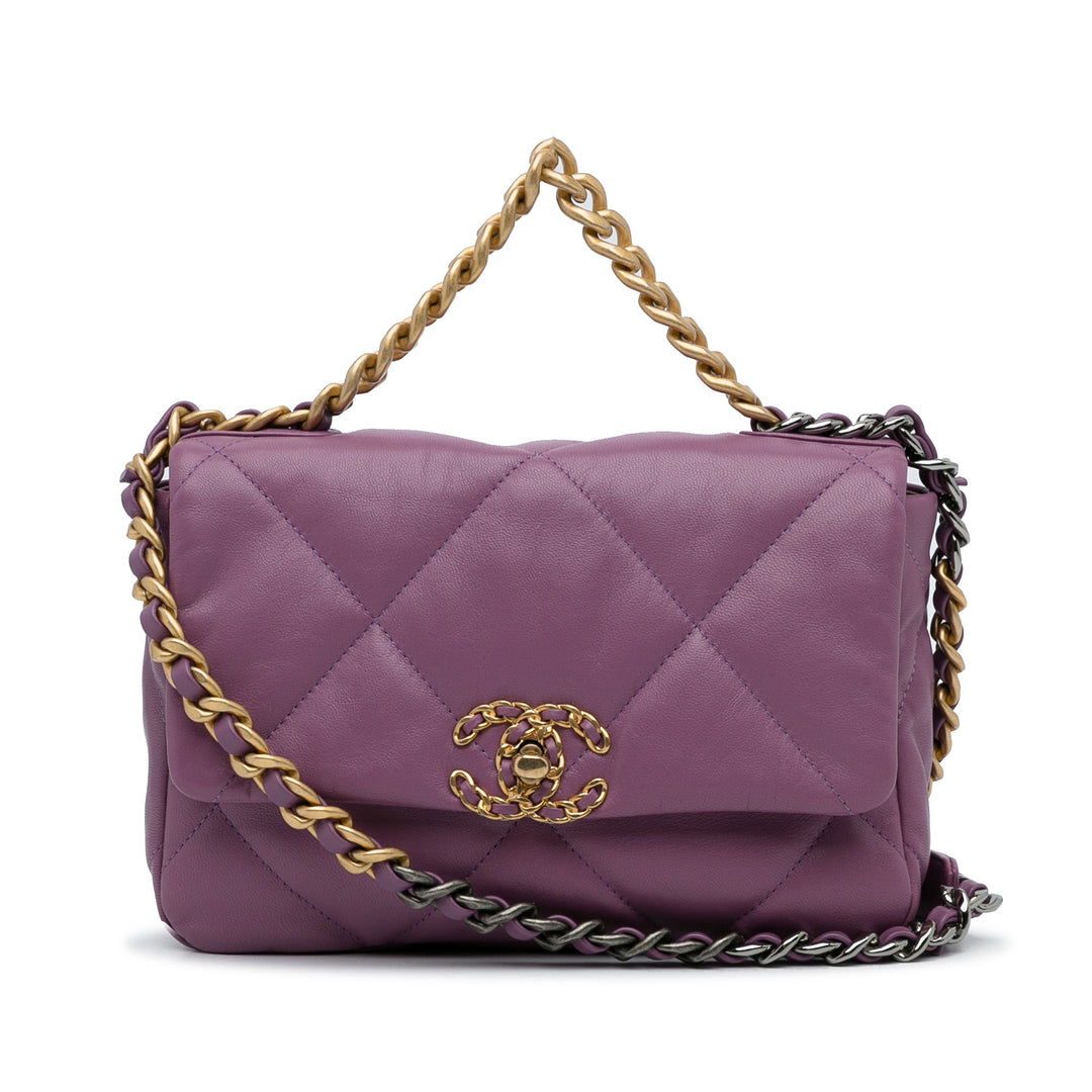 Medium Lambskin 19 Flap Pink - Gaby Paris