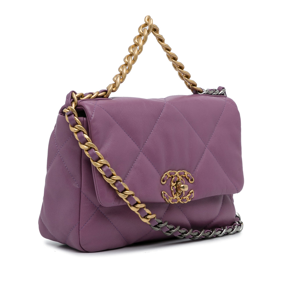 Medium Lambskin 19 Flap Pink - Gaby Paris