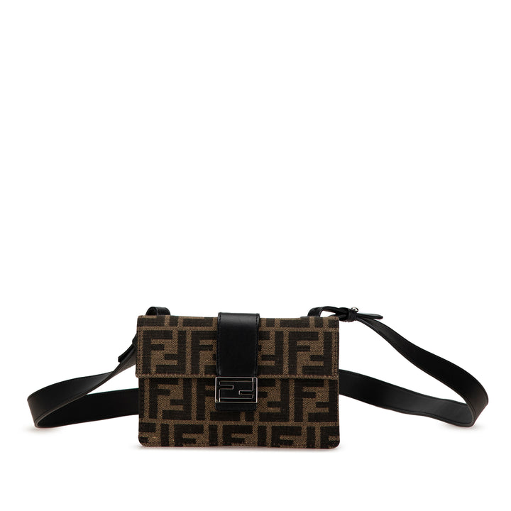 Zucca Canvas Convertible Belt Bag Brown - Gaby Paris
