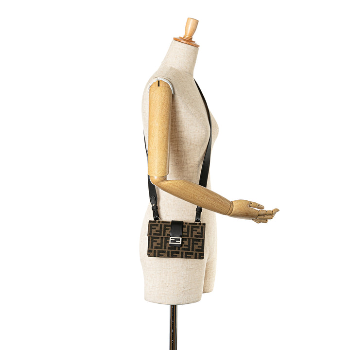 Zucca Canvas Convertible Belt Bag Brown - Gaby Paris