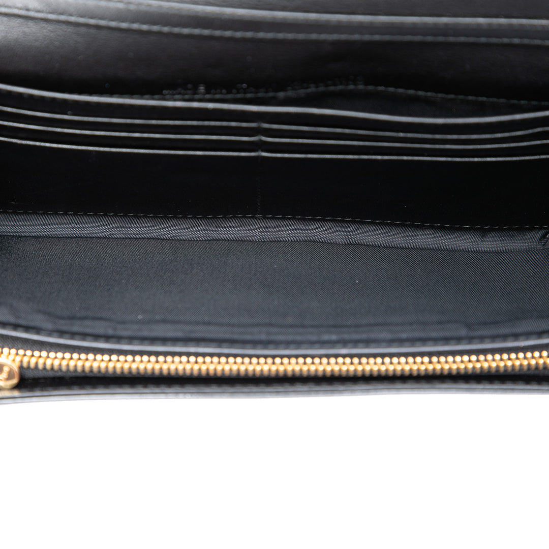 Dior Cuir verni Cannage Lady Dior Wallet on Chain