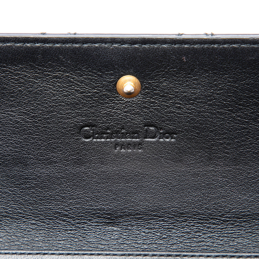 Dior Cuir verni Cannage Lady Dior Wallet on Chain