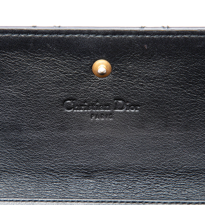 Dior Cuir verni Cannage Lady Dior Wallet on Chain