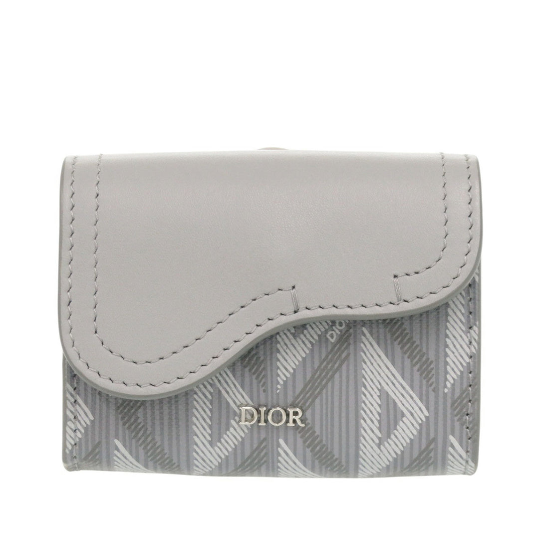 Dior Coated Toile CD Diamond Saddle Card Holder