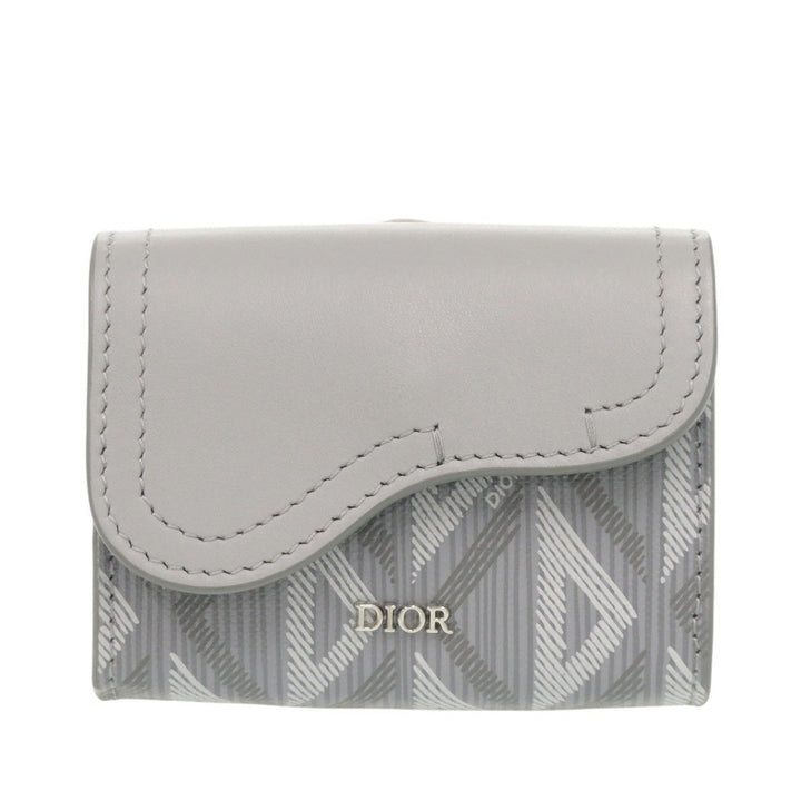 Dior Coated Toile CD Diamond Saddle Card Holder