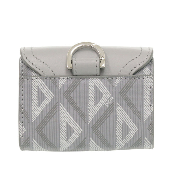 Dior Coated Toile CD Diamond Saddle Card Holder