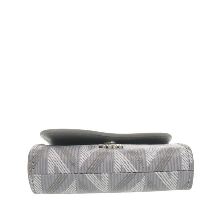 Dior Coated Toile CD Diamond Saddle Card Holder